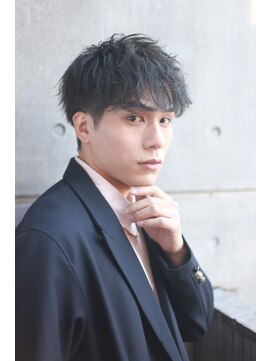 リノ 吉祥寺(Lino kichijoji) 無造作マッシュ黒髪ブルーブラック大人カジュアル