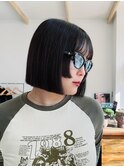 黒髪ボブ