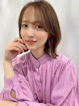 マルツ 銀座(maltu) 小顔大人かわいい外ハネボブヘルシースタイル ミントアッシュ