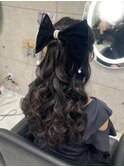 ハーフアップ/心斎橋ヘアセット