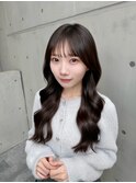 アイドル前髪シースルーバングシースルーぱっつんロングヘア学割
