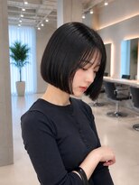 フォト 新宿三丁目(foto) 髪質改善縮毛矯正地毛風ストレート切りっぱなしボブ