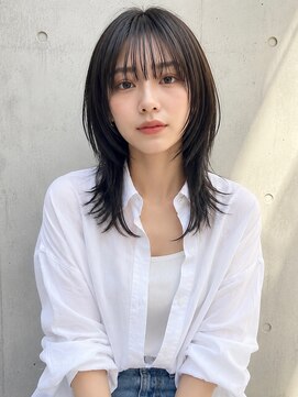 ノア 三宮店(NOA) 【NOA】小顔ウルフレイヤー顔まわりカット20代30代40代