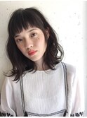 黒髪ニュアンスパーマ