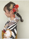 編み込み × 三つ編み × 編みおろし // 卒業式ヘア☆*°