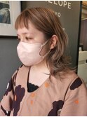 【新宿penelope】オン眉ウルフ×ブリーチベージュ!