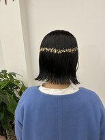 外ハネボブ　金箔アレンジ