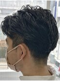 MEN'S HAIR  センターパート ツイストスパイラル コンマヘア