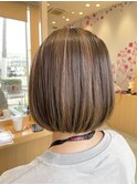 ハイライト×グラデーションボブ