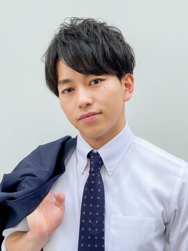 マゼル 青山店(mazele) 大人ビジネスソフトアップバングツーブロックリクルートショート