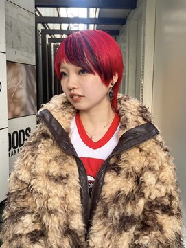 ウーフ(U-fu) デザインカラー/ハイトーンショート/マッシュショート