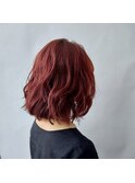 チェリーレッドミディアムヘア