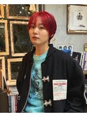 【チクロ】赤髪　ハンサムマッシュショート