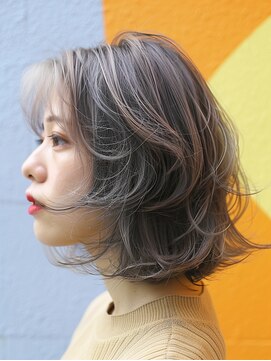 アルトリスト(Altruist Aging×HAIR&SPA) ★ダークブルーワンホンレイヤーデジタルパーマボブ髪質改善