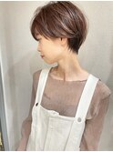 ピンクベージュ / ショートカット