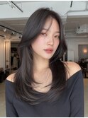 韓国/髪質改善/レイヤーカット/セミロング/小顔/透明感カラー