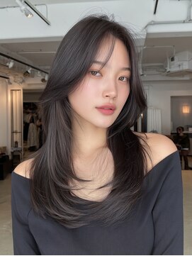 クレビアテン(CreBiA ten_) 韓国/髪質改善/レイヤーカット/セミロング/小顔/透明感カラー