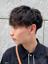 ジーニー 新百合ヶ丘(Genie)&nbsp;ダークアッシュニュアンスパーマ韓国マッシュベリーショート