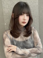 レーヴバイロンド 仙台(Reve by Lond)&nbsp;レイヤーカットココアベージュ顔周りカット髪質改善小顔仙台