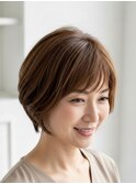 川越/ショート/ボブ/ハイライト/白髪ぼかし/白髪染め