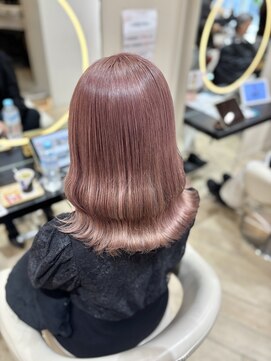 アーチバイケンジ(arch by kenje) ピンクグレージュ/ミディアムヘア/平塚美容室/ブリーチカラー