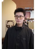 メンズスパイキーショート刈り上げスパイキーボックスショート