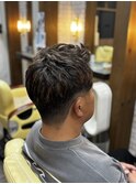 メンズ白髪ぼかしハイライト