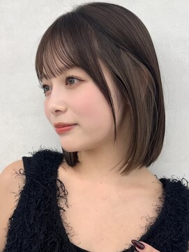 アッシュ 新杉田店(Ash) 新杉田レイヤーカット韓国ダブルカラー顔周り前髪カットボブ