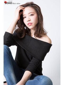 フラッグ ヘアー 天神西通り店(Flag HAIR) 外はね☆ゆるセミディ