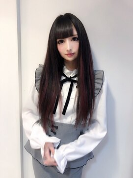 リゼル ユア 渋谷(RISEL YUA) シールエクステを使ったハイライトロングヘア