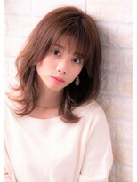 ソア 武蔵小杉(SOAR) シークレットカラーシアカラーベージュ系カラーミディアムウルフ