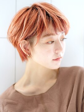 アルバム 銀座(ALBUM GINZA) ふわショート_オリーブカラーハイライトカラー_58053