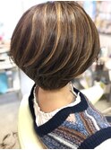 ショートボブ&ハイライト
