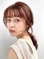 【GARDEN 田中麻由】マロンベージュ遅れ毛ローポニー丸型卵型