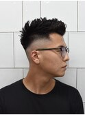 スキンフェードジェットモヒカン無造作アップバング