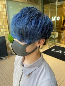 ラボー ノースプラザ店(LA'BO) LA’BO渋谷 K-POPアイドル風ブルーヘア