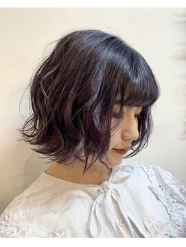 クラク 笹塚店(KURAKU) バイオレットベージュ/ふんわりレイヤー/10代20代