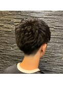 2ブロックショートスタイル　床屋　理容室　五反田