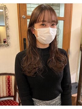 ロチカバイドールヘアー 心斎橋(Rotika by Doll hair) wide bang × マロンブラウン