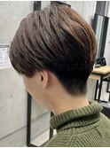 メンズ/アップバング/ツーブロックマッシュ/束感ショート/波巻き