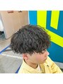 ダズルヘアラッシュ(DAZZLE hair RUSH)&nbsp;重めのマッシュスタイルの束感！:ツイストスパイラルパーマ