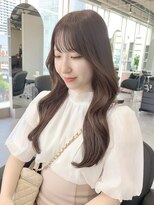 ジエクトカナウ 大阪梅田店(The Ect canow) レイヤーカット前髪グレージュカラーフレンチカジュアル韓国ヘア