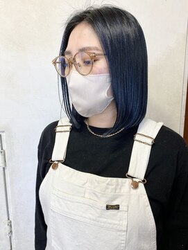 ランプ ヘアー(lamp hair) ネイビーブルー