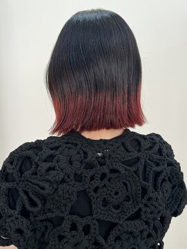 サクラ オモテサンドウ(SAKURA) 裾カラー チェリーレッド/エンドカラー/デザインカラー