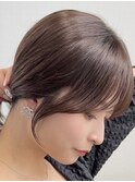 顔周りカット/前髪/韓国ヘア/マロンベージュ/阪急豊中
