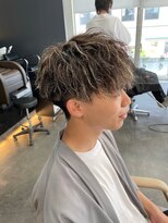 バース 河原町店(BIRTH)&nbsp;メッシュハイライトツイストパーマメンズマッシュパーマ