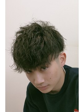 リレーションメンズヘアー(RELATION MEN'S HAIR) スペインカールダークアッシュニュアンスパーマ韓国マッシュ
