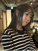 【ミディアムロング × 透明感カラー ×  グレージュ】浅野美紀