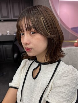 ロンドワン 三宮元町(Lond one) くびれボブ/透明感ブラウン