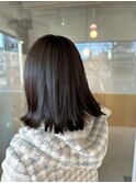 外ハネ　ボブ　ミディアム　髪質改善